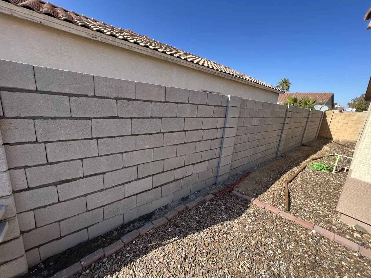 Repaired Block Fence Line — Surprise, AZ